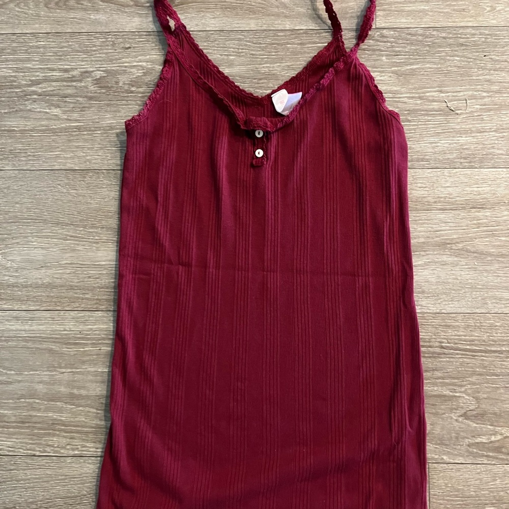 Burgundy tank top